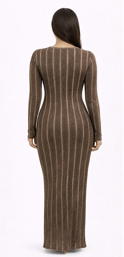 Plated Knit Maxi Dress - Image 3