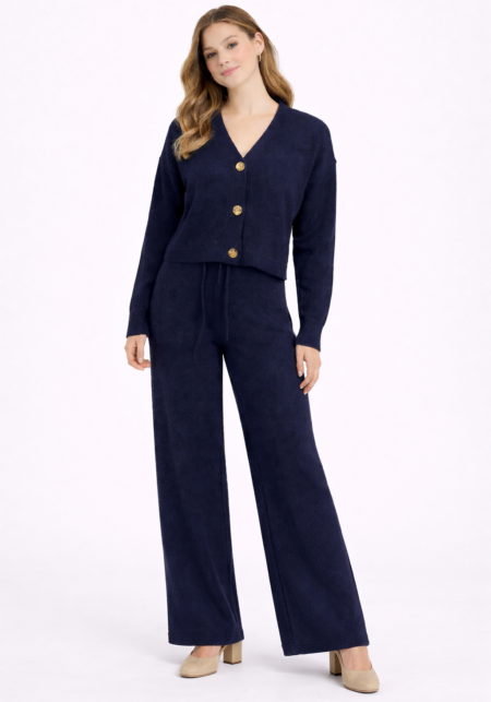 Knit Lounge Wide Leg Trousers