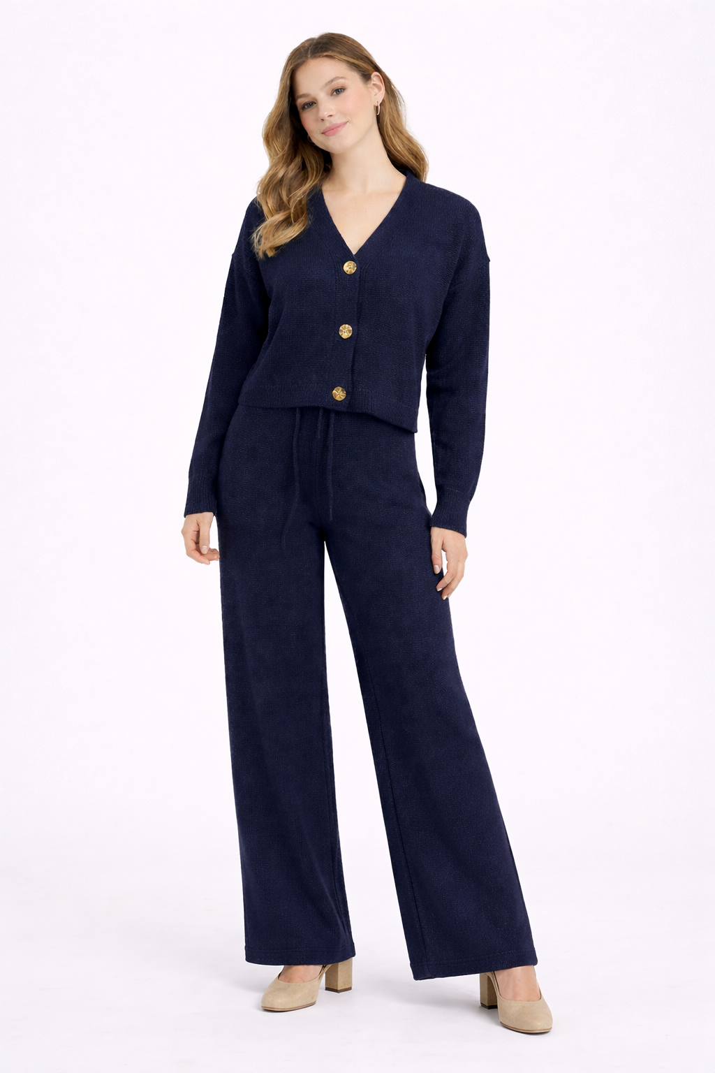 Knit Lounge Wide Leg Trousers