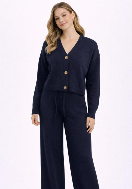 Soft Knit V-Neck Button Cardigan